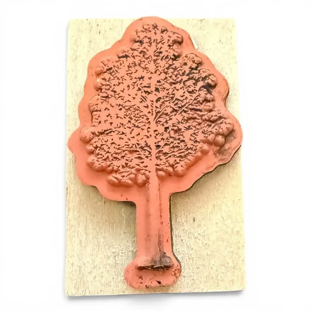 Tree Silhouette Unbranded Mounted Rubber Stamp Crafting
